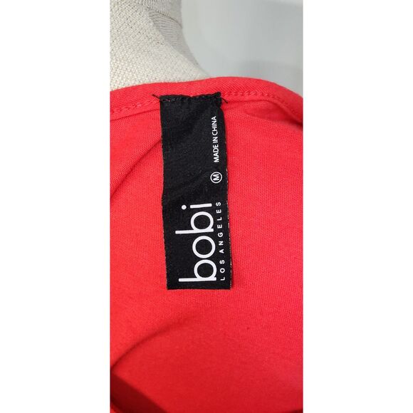 Bobi Los Angeles Red Ruffled Tank Top Size M - Picture 4 of 5